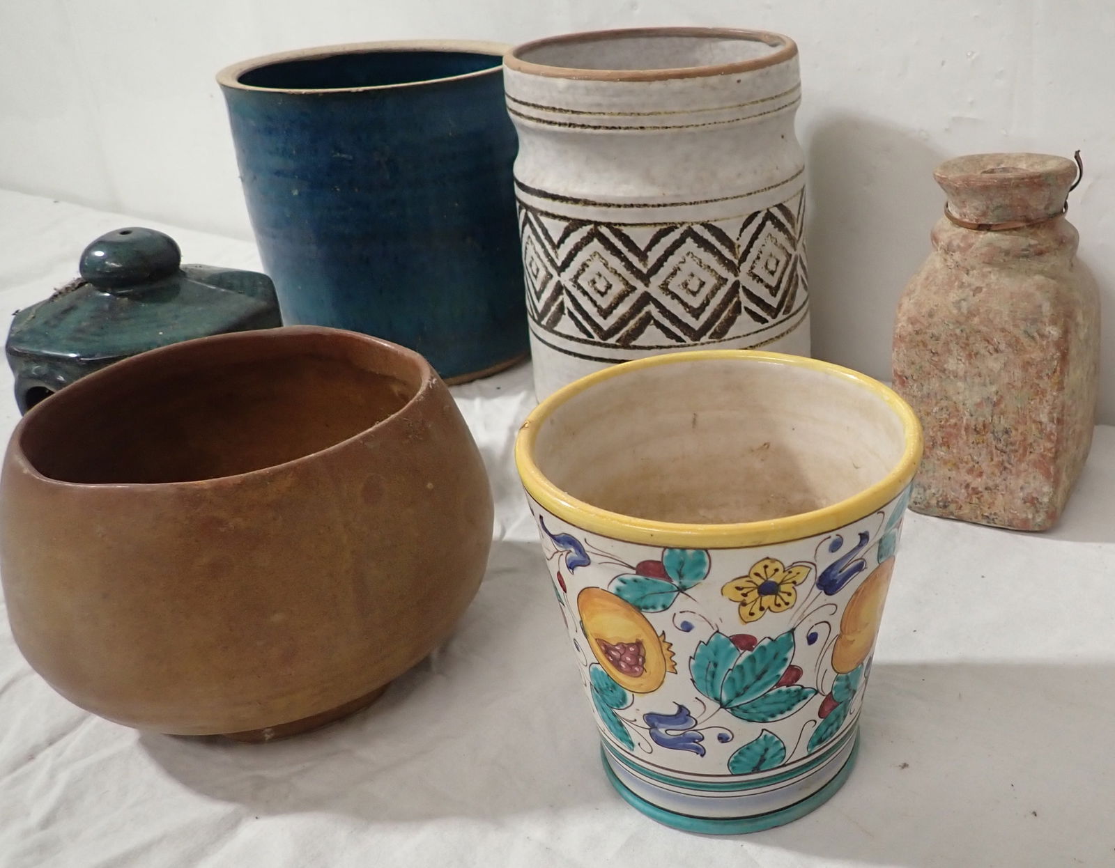 Pottery Planters, Crocks, Birdhouse & Misc - 3