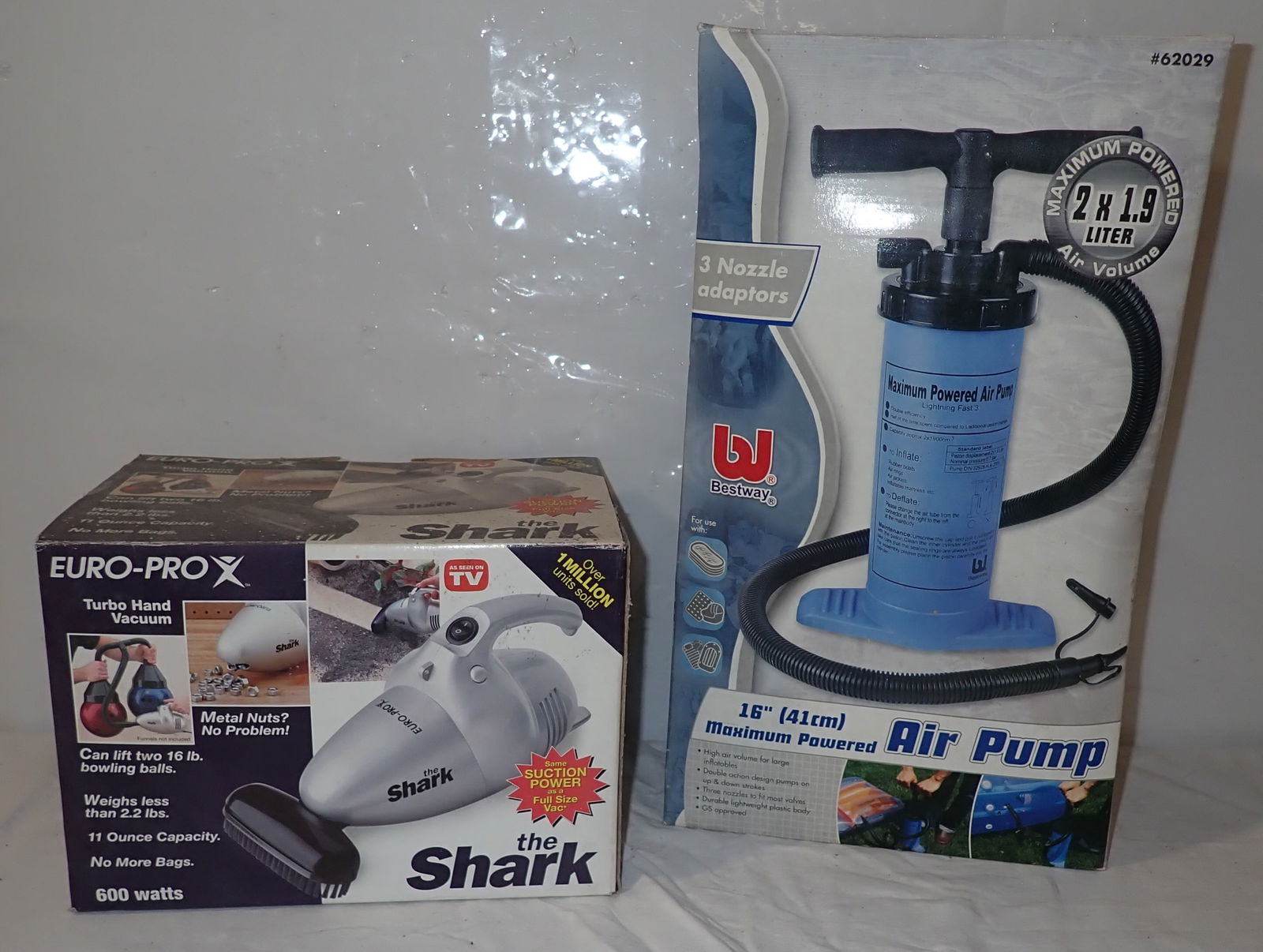 Air Pump & Shark Hand Vacuum: Shipping available