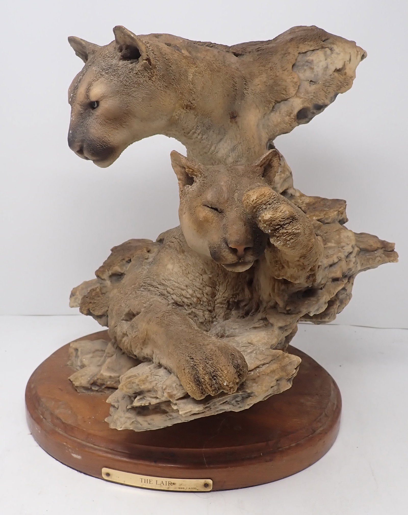 The Lair Randy Reading Sculpture: Apprx 14 1/2" tall. Shipping available ($25 handling charge, plus postage)