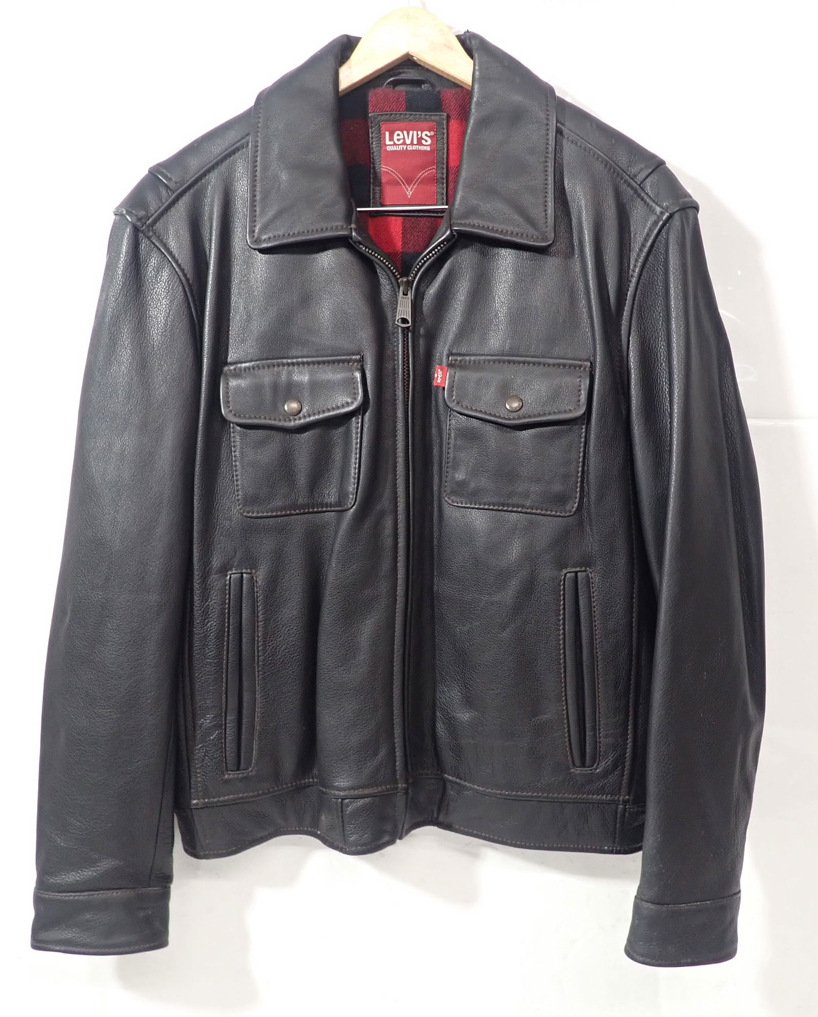 Levis Leather Jacket: Size - Large . Shipping available