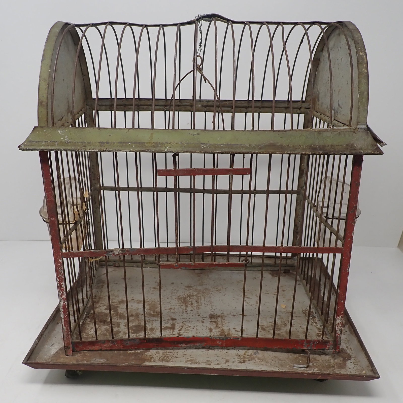 Bird Cage: Approx 9" x 13" x 13" tall. Shipping available