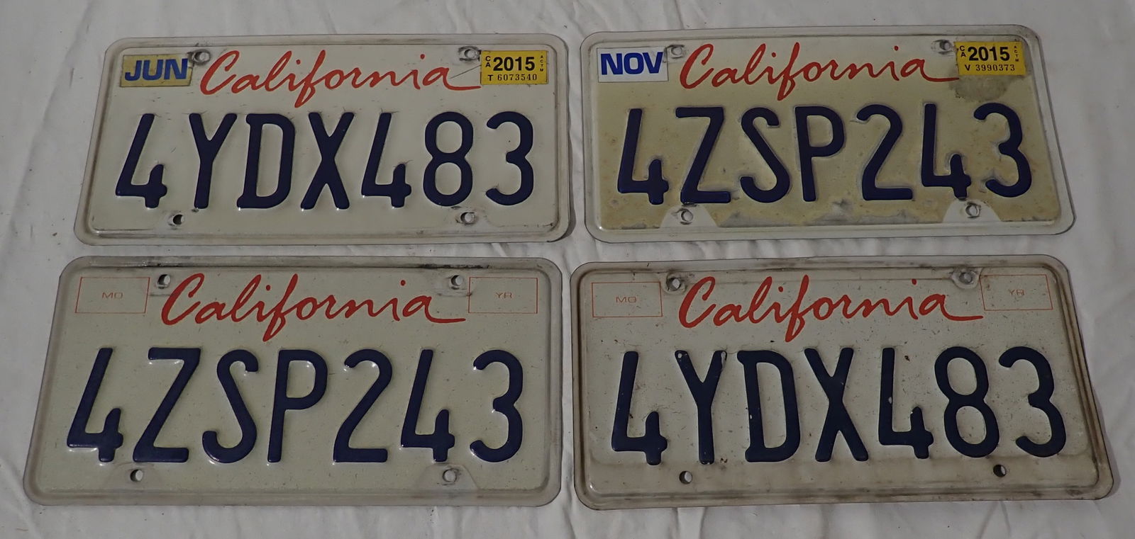 California License Plates: Shipping available