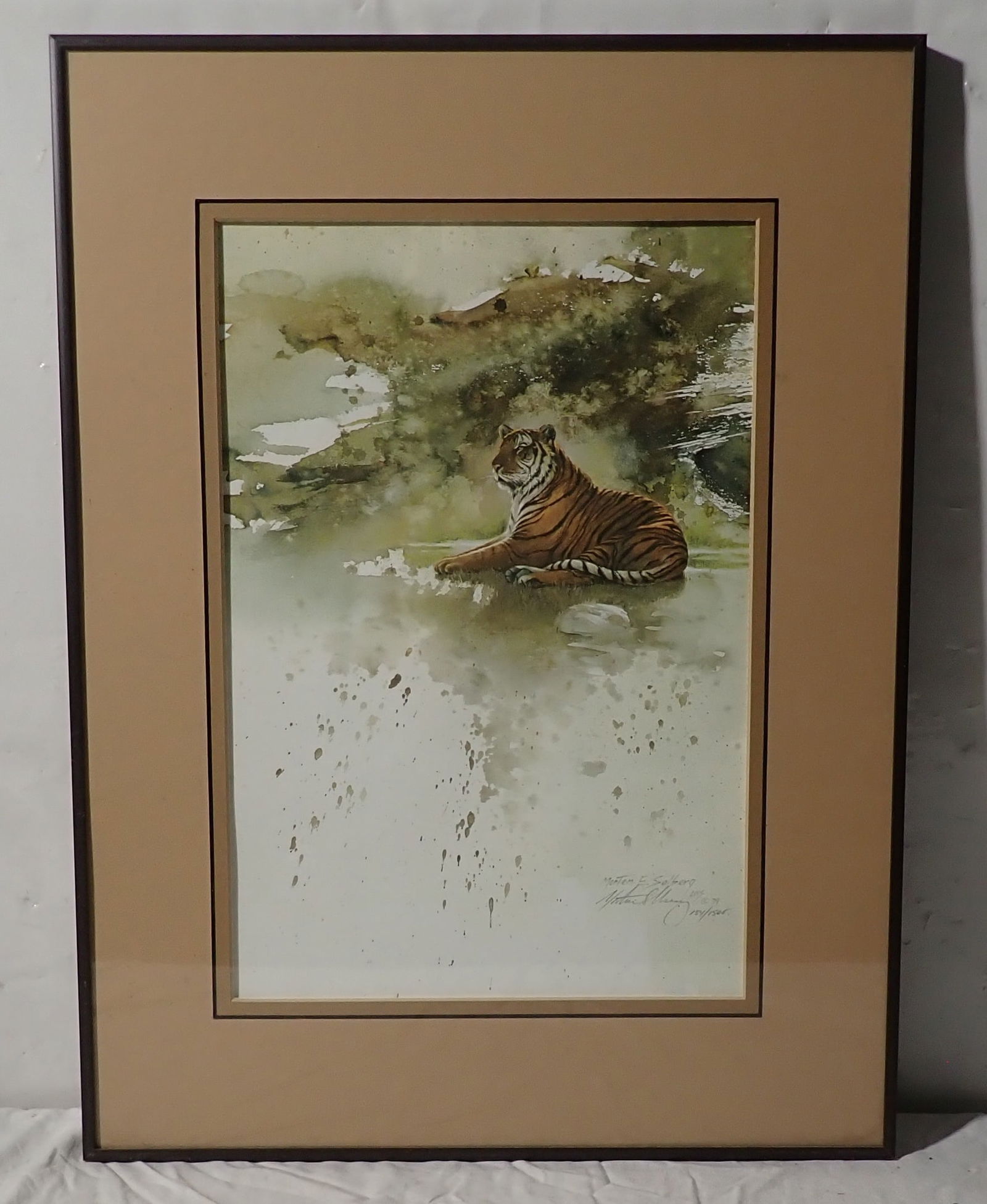 Morten Solberg Signed & Numbered Lion Print: Apprx 18 1/4" x 24 1/4". Shipping available ($35 handling charge, plus postage)