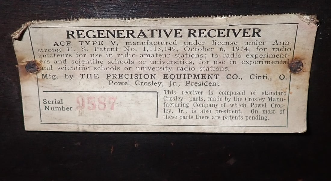 ACE Type V Regenerative Receiver - 5