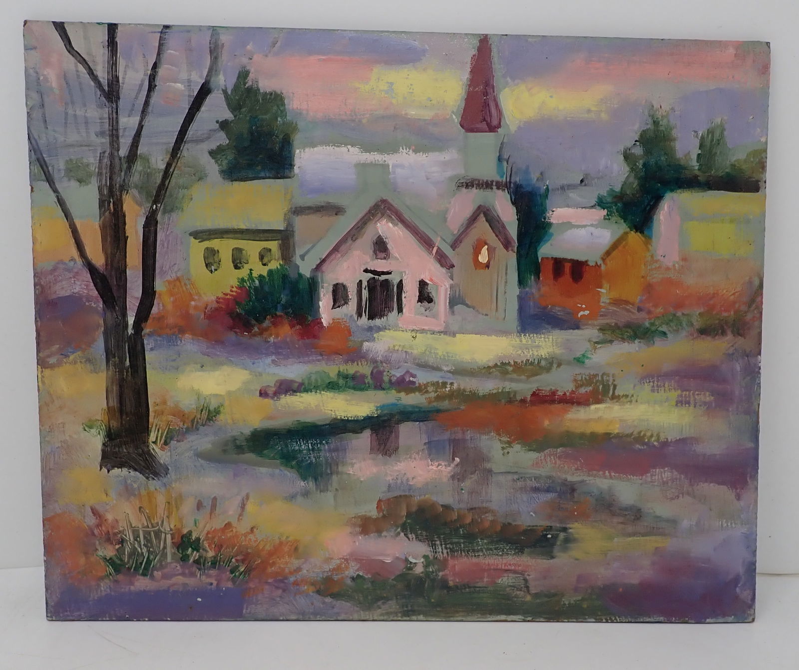 John Reilly Oil on Board Painting: Apprx 8" x 10". Shipping available