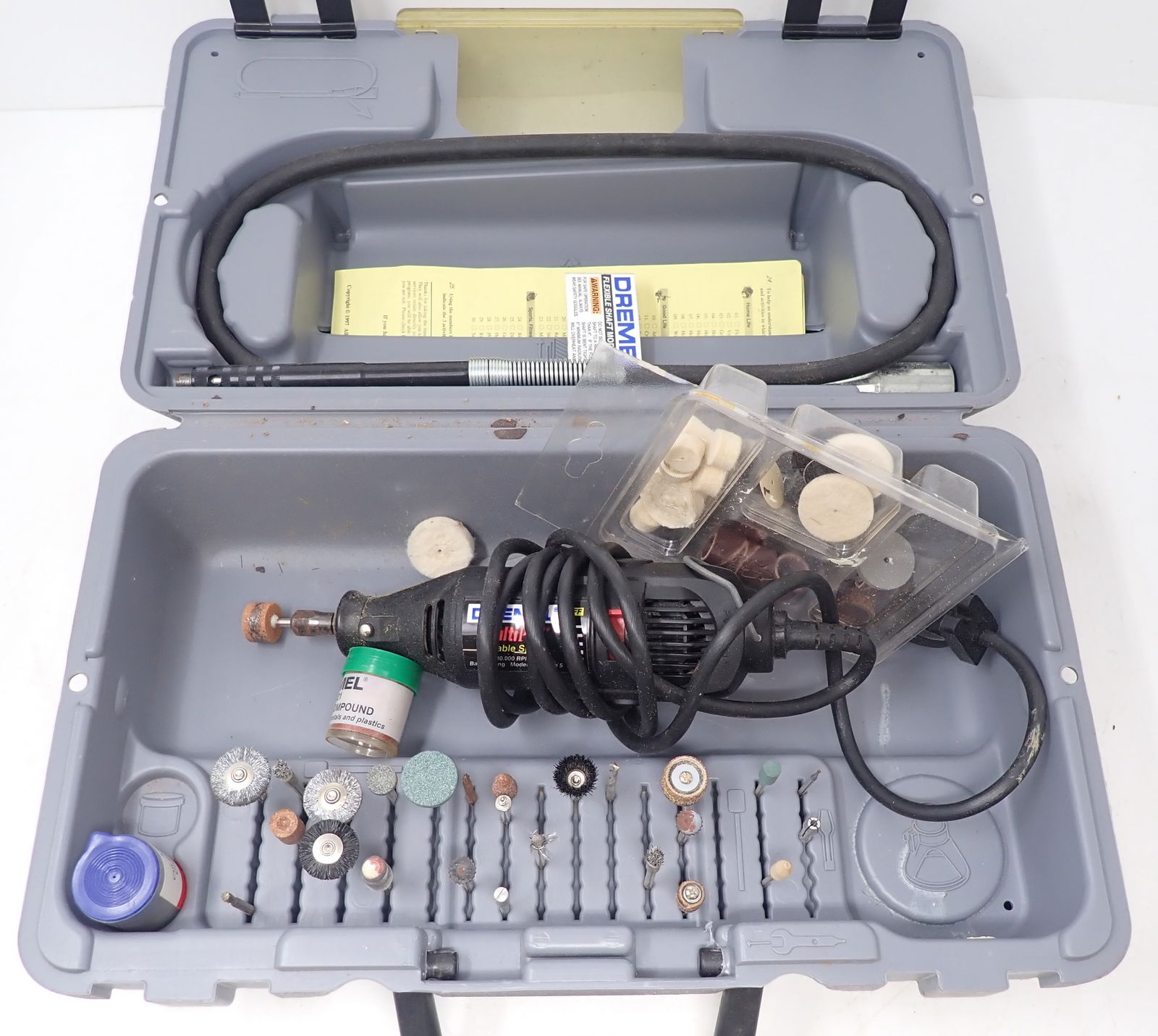 Dremel & Attachments: We will ship everything in this lot EXCEPT the oil.