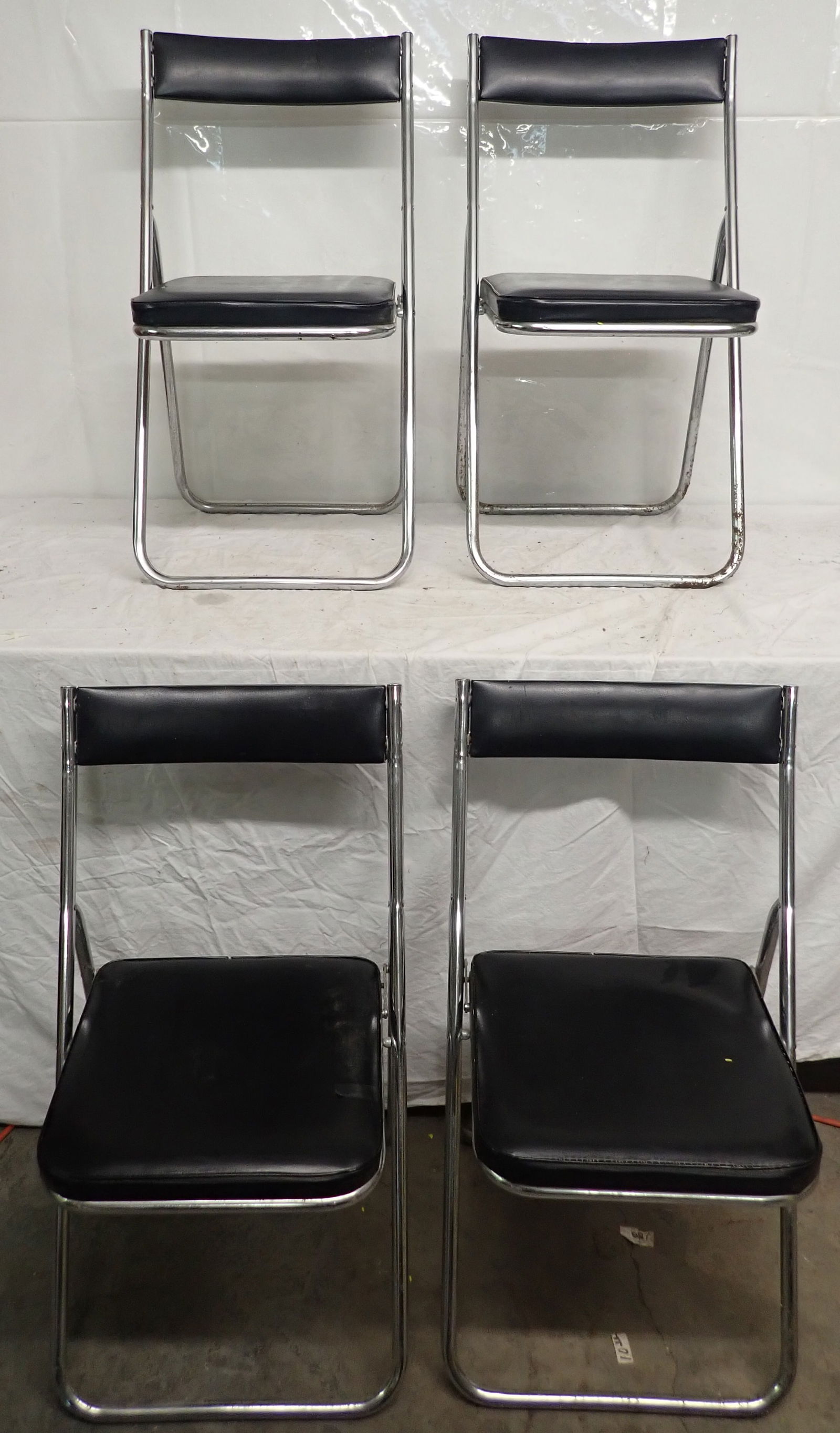 Set of 4 Nevco Folding Chairs: NO in house shipping !