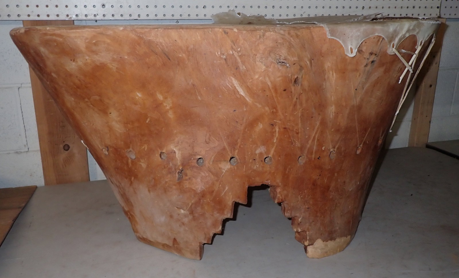 Wood Table Base: Apprx 18 1/2" x 37" x 20" tall. No in house shipping ! Bring help to load !