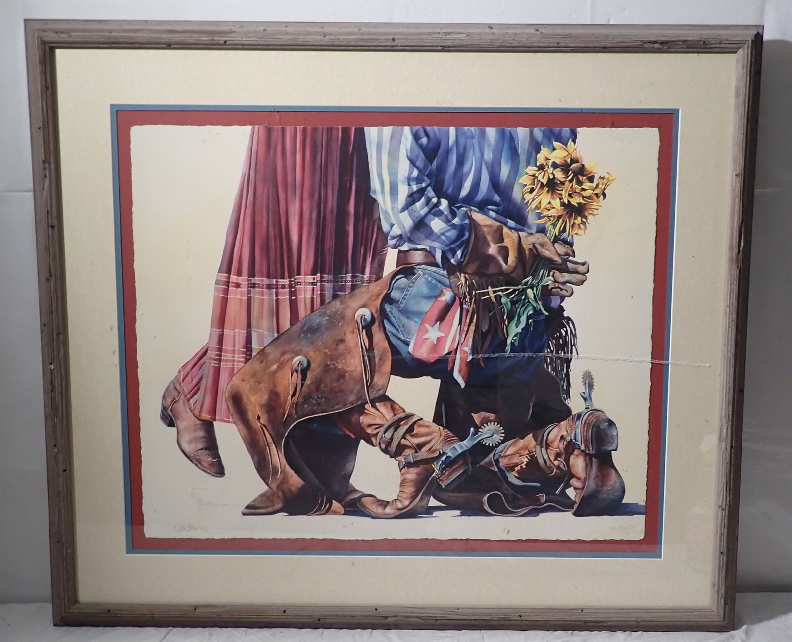 Nelson Boren Signed Print: Apprx 34 1/2" x 40". No in house shipping !