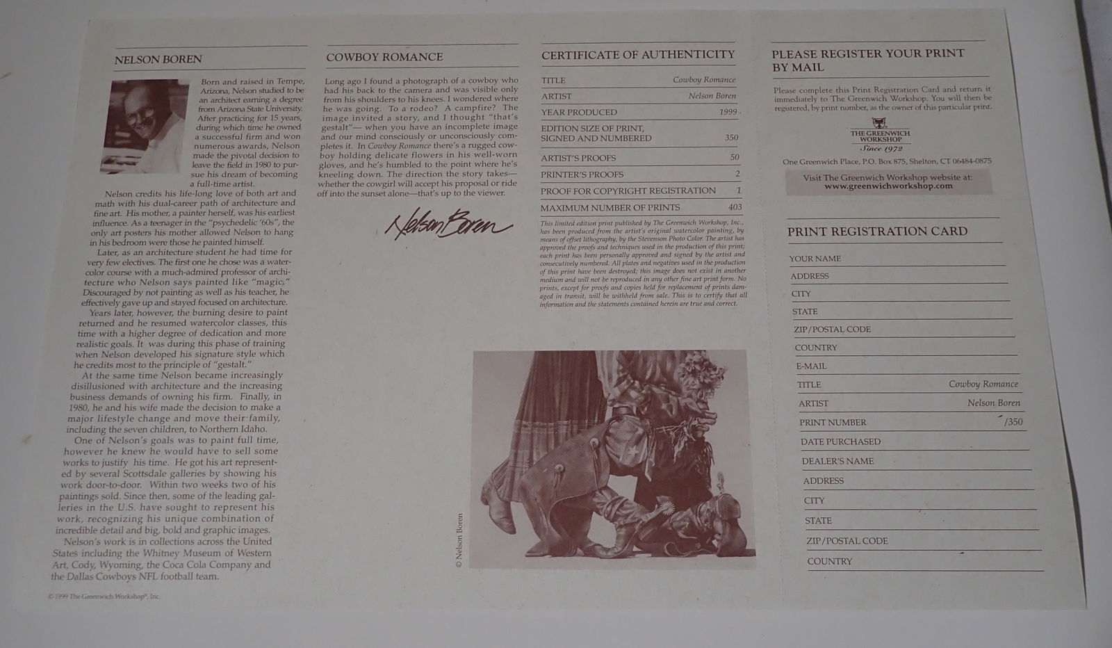 Nelson Boren Signed Print - 5