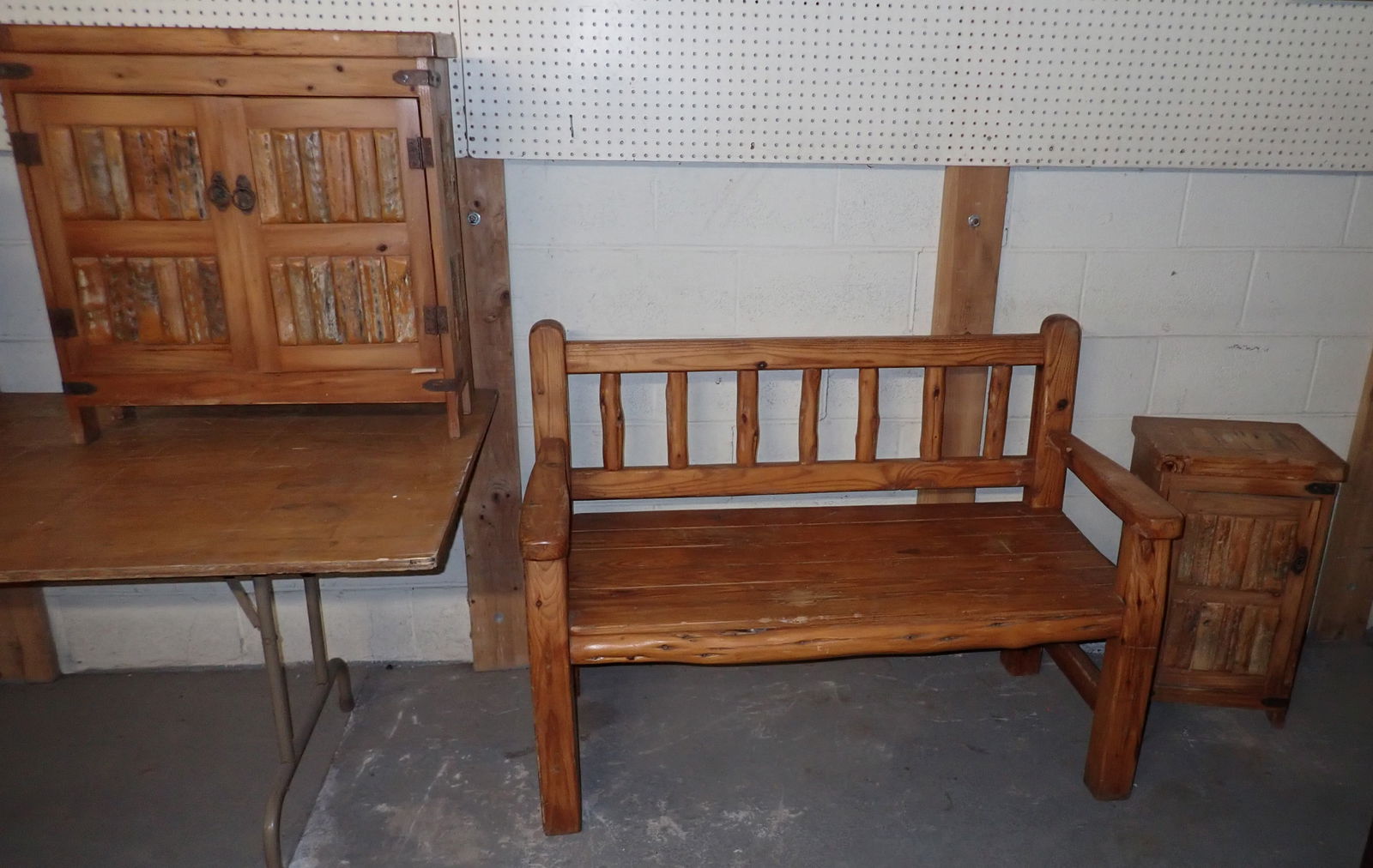 Pine Bench & Cabinet (1 of 6)