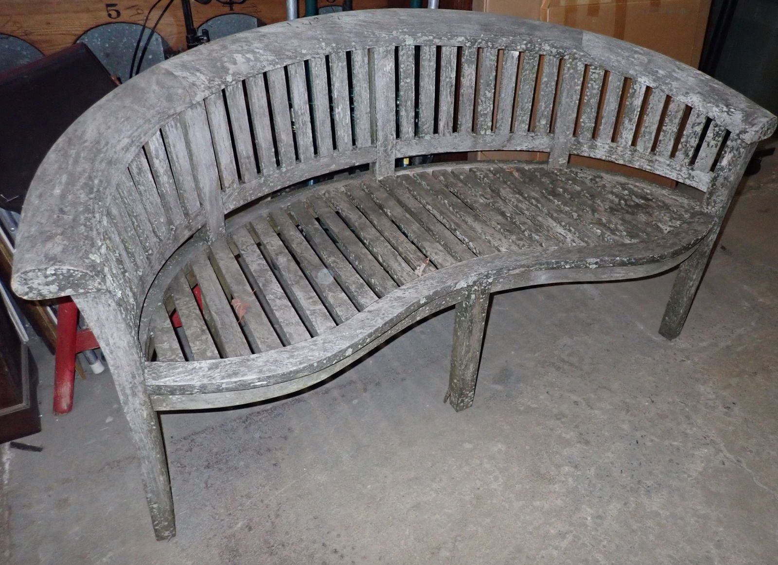 Pair of Teak Tropical Patio Settees / Benches: Approx 66" long, 18 1/4" to seat, 19 3/4" deep, 34 3/4" tall. No in house shipping ! Bring help to load !