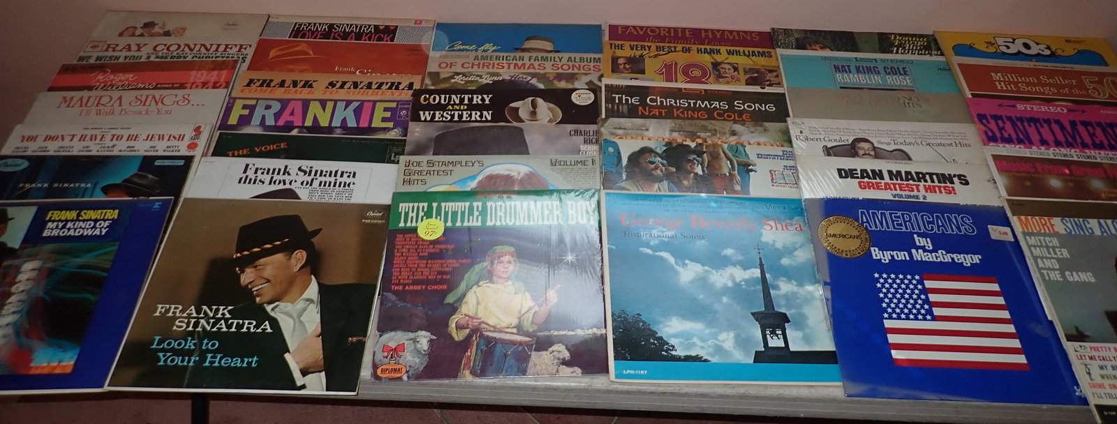 Vinyl Records incl Frank Sinatra & Nat King Cole: We do not guarantee correct record is in correct sleeve. Shipping available