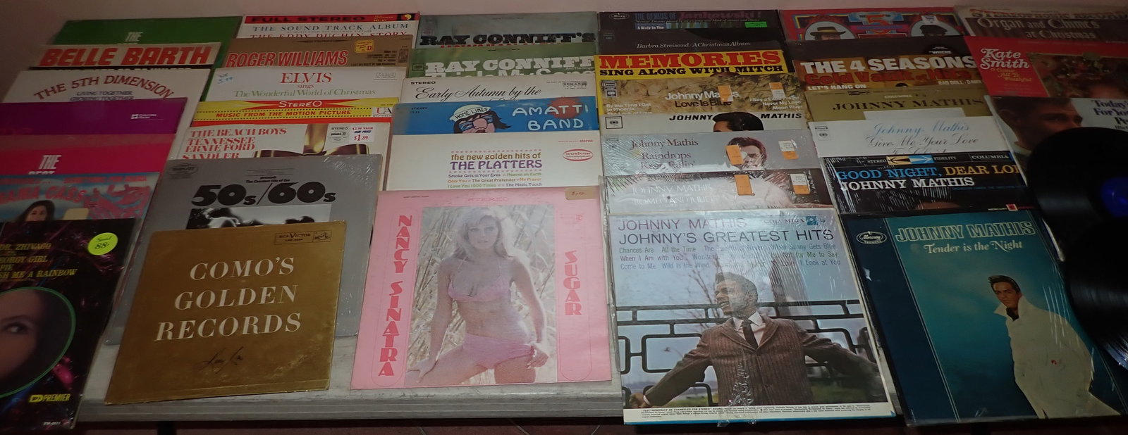 Records incl Nancy Sinatra & Johnny Mathis: We do not guarantee correct record is in correct sleeve. Shipping available