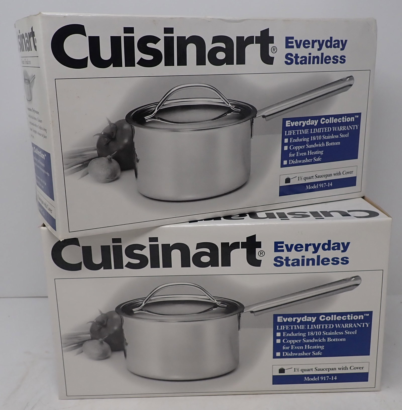 2 Cuisinart 1 1/2 Quart Saucepans: Model 917-14 . Shipping available