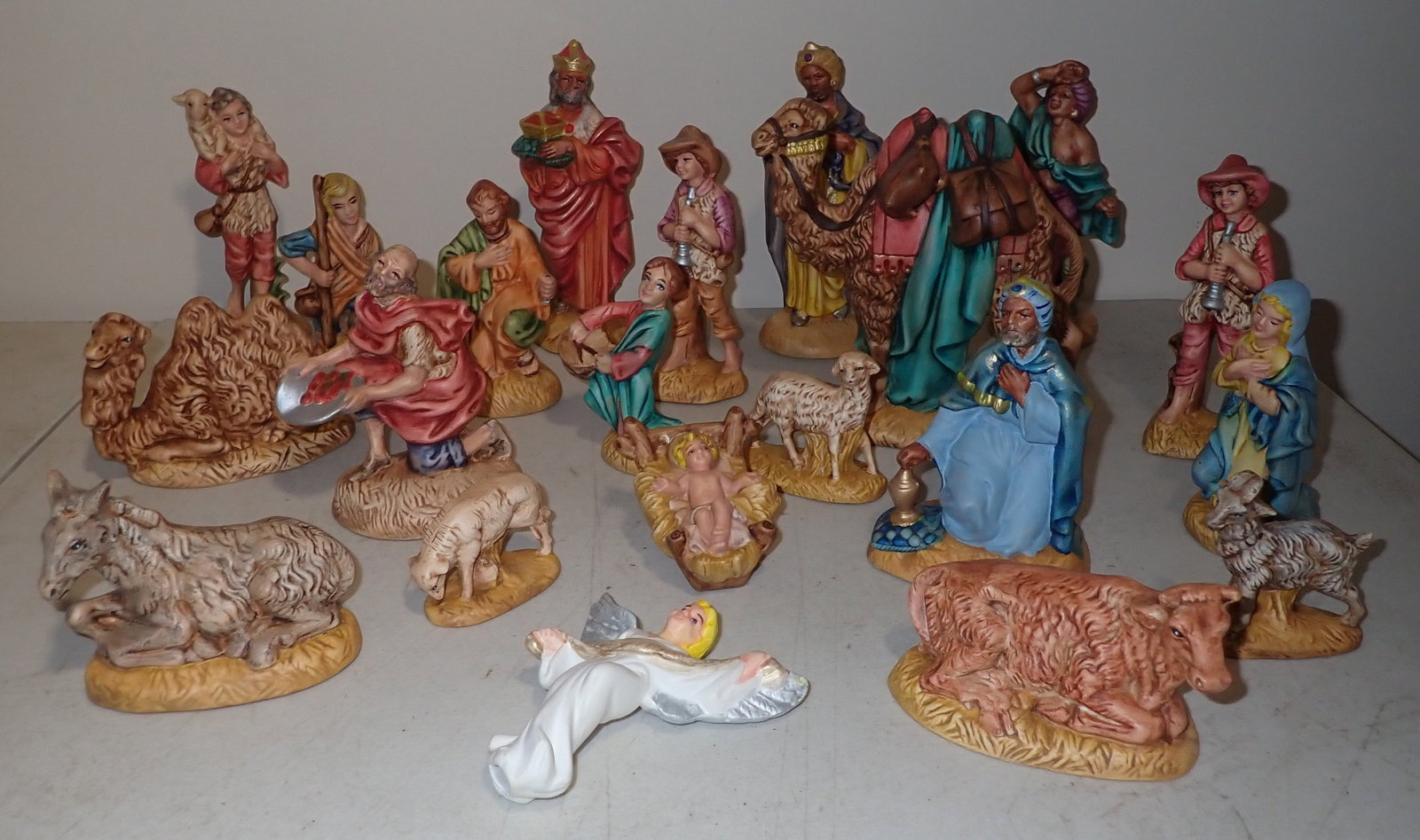Ceramic Nativity Figures: Tallest is apprx 7 1/2" tall. Shipping available ($50 handling charge, plus postage)