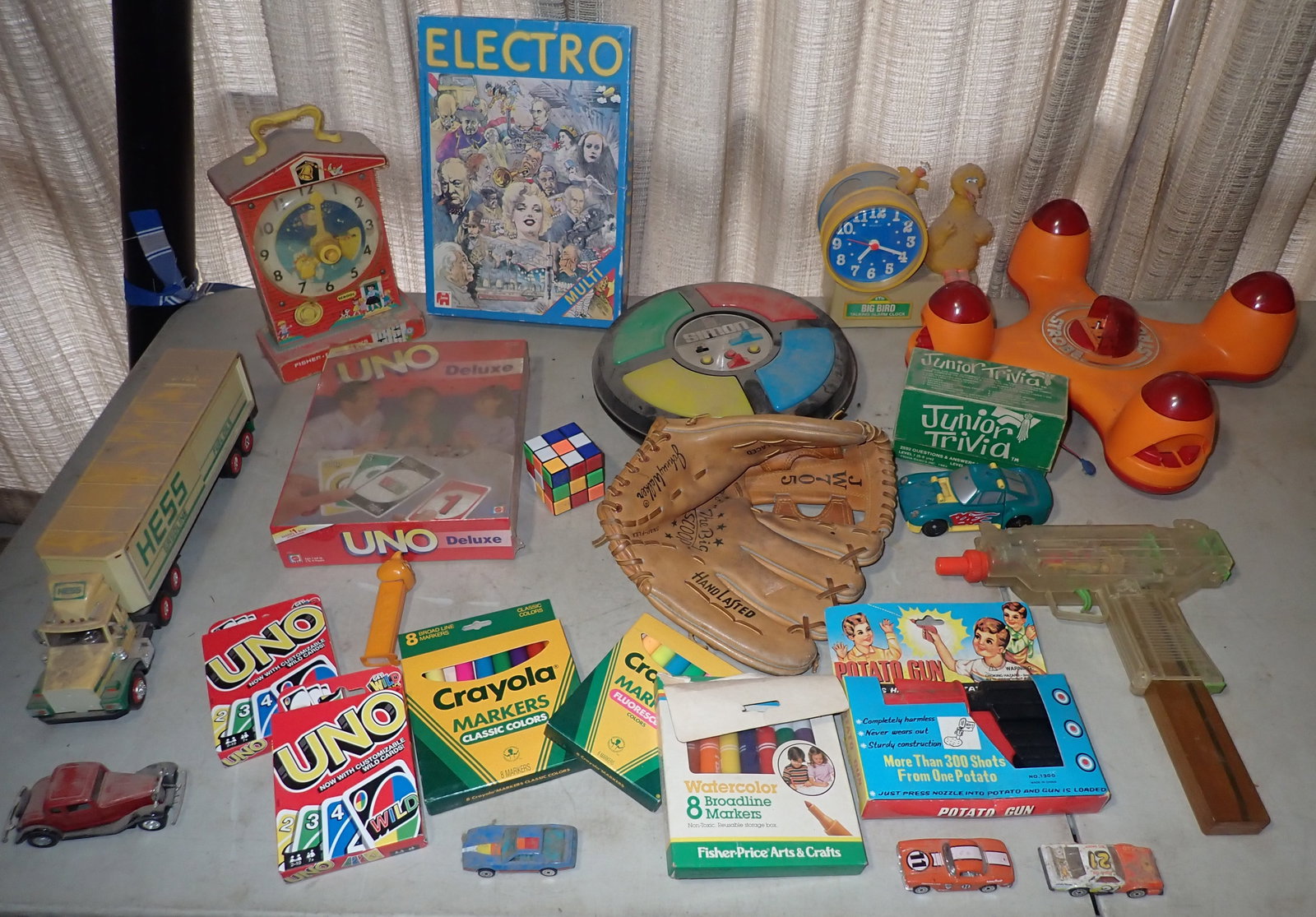 Potato Gun , Fisher Price Clock , Simon Battery Operated Game & Misc: No in house shipping !