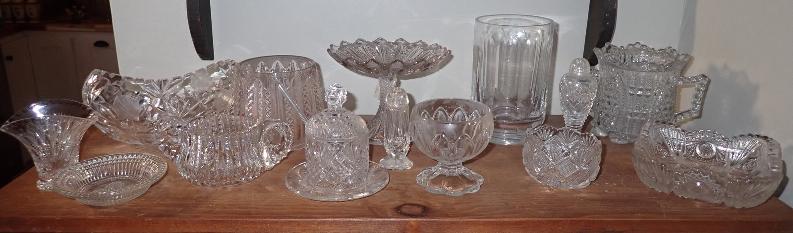 EAPG & Cut Glass: Tallest is apprx 6 1/8". No in house shipping !