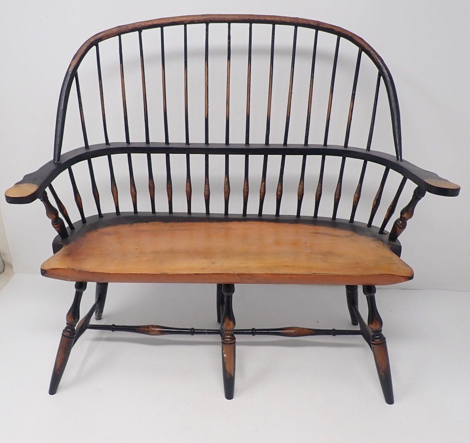 Windsor Style Doll Bench: Apprx 17" wide, 6" to seat, 5 1/8" deep, and 15" tall. Shipping available