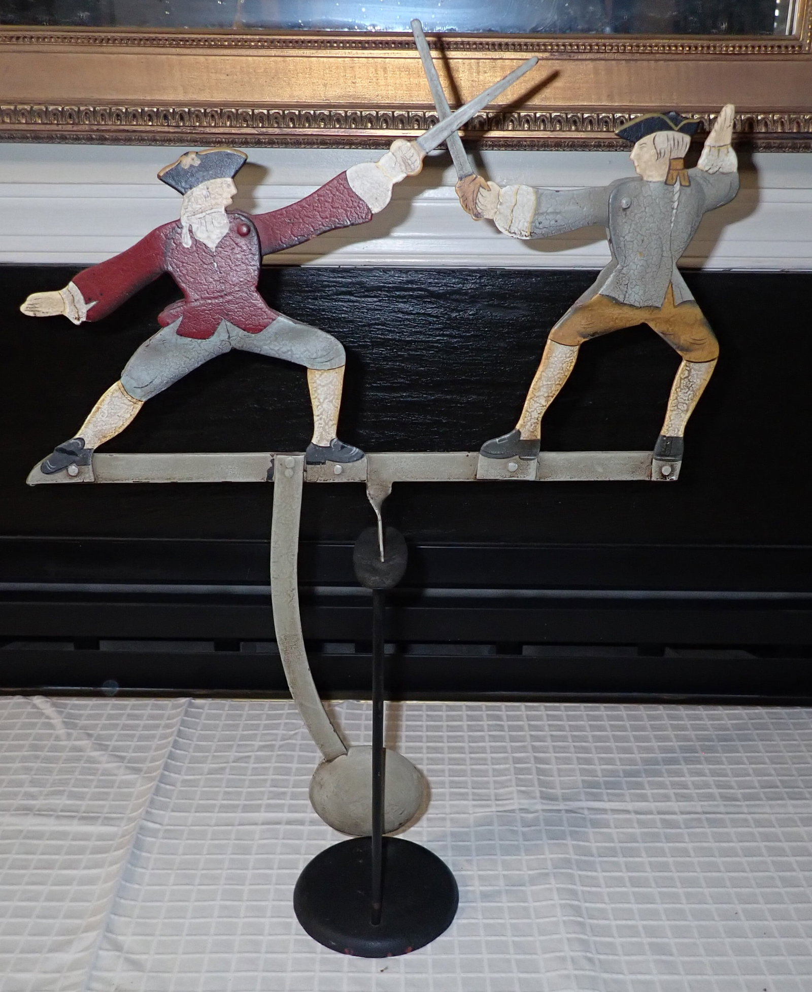 Sword Fight Pendulum Balance Toy: Approx 20 1/4" tall. Shipping available ($20 handling charge, plus postage)