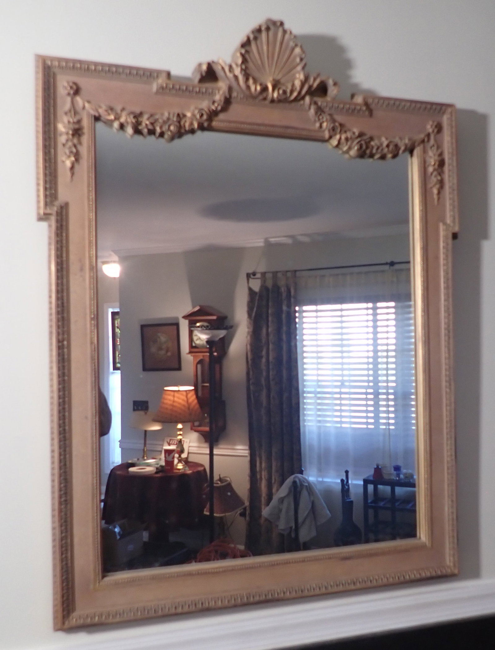 Decorator Mirror: Made of Resin/Plastic - Approx 28" x 38 1/2". No in house shipping !