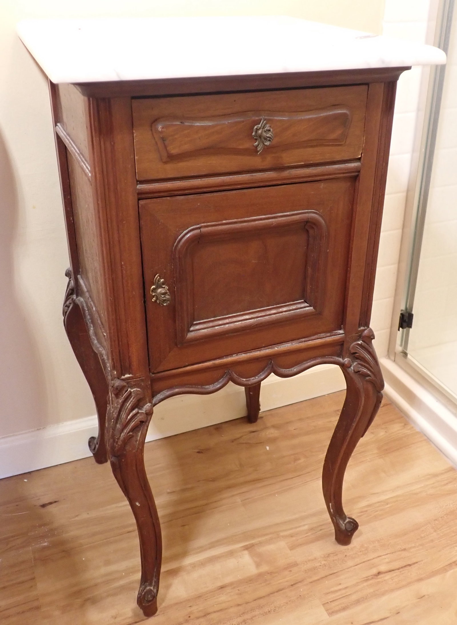 French Marble Top Night Stand (1 of 6)