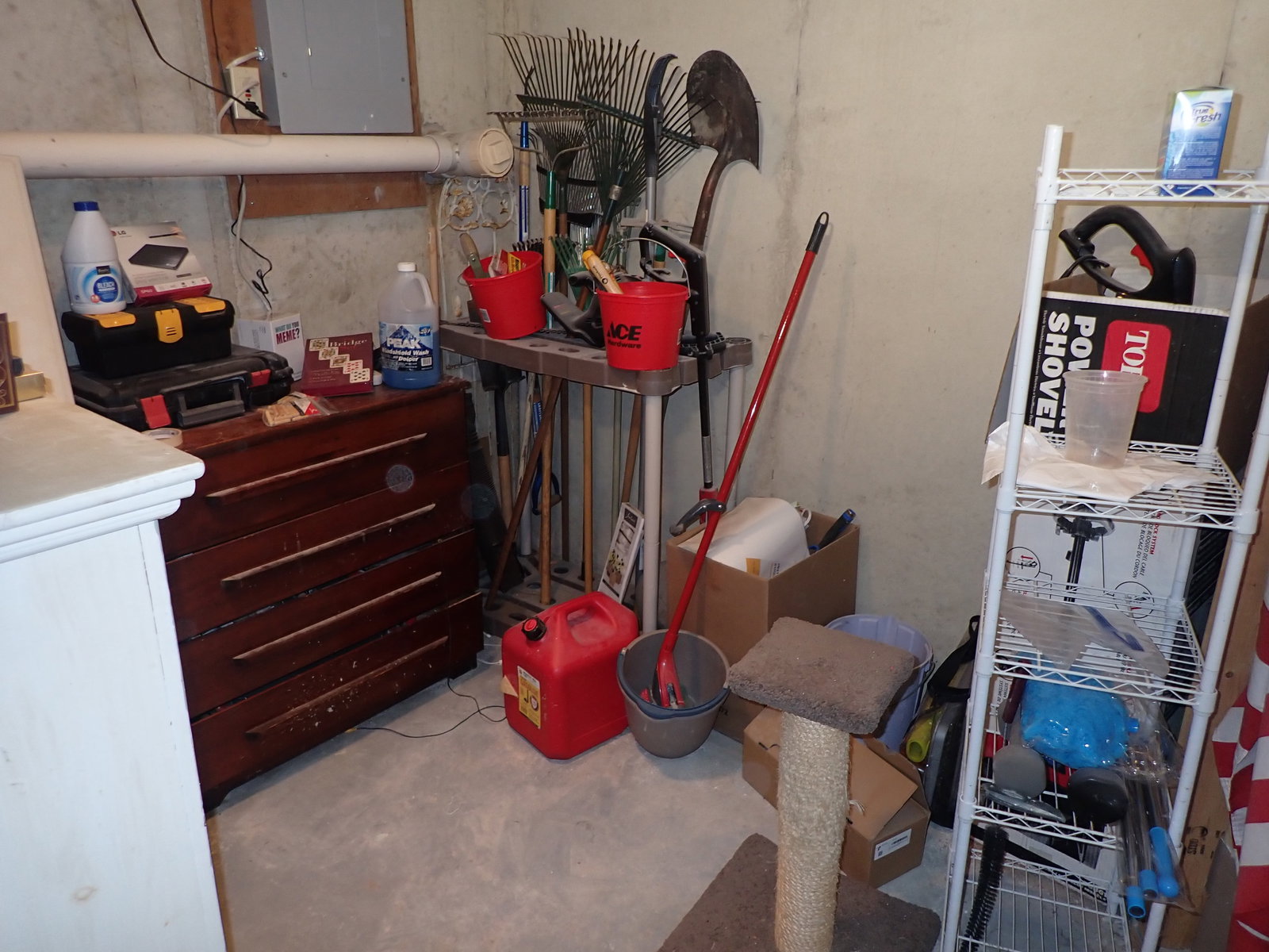 Garden Tools, Paint Supplies, Vacuum, Shelves, & Misc (1 of 13)