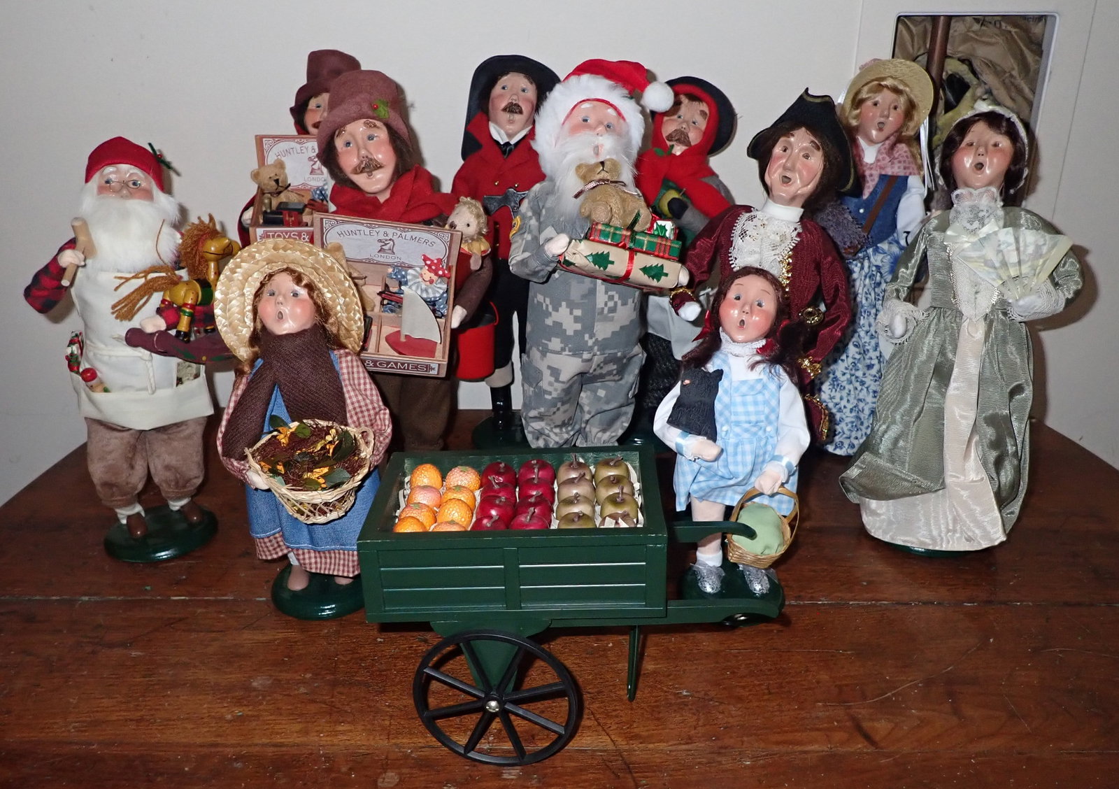 Byers Choice Carolers: Tallest are approx 13 1/2". Shipping available ($25 handling charge, plus postage