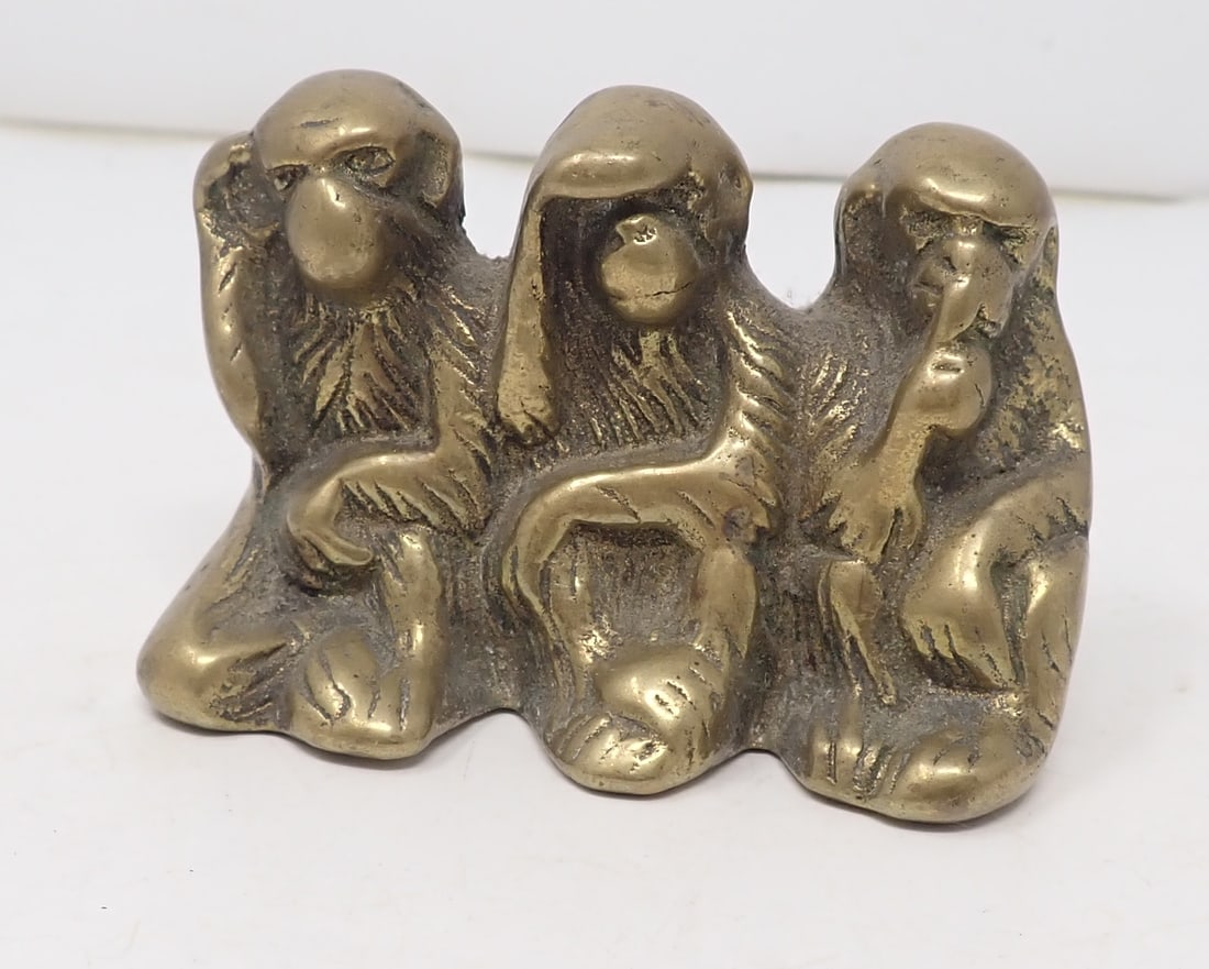 Brass Monkeys: Approx 2 3/4" long and 2" tall. Shipping available