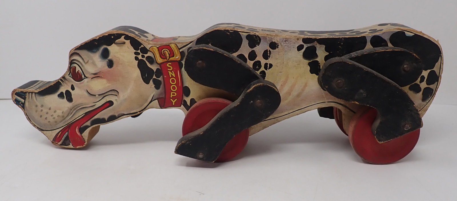 Fisher Price No. 180 Snoopy Dog Pulltoy: Apprx 16 1/4" long. Shipping available
