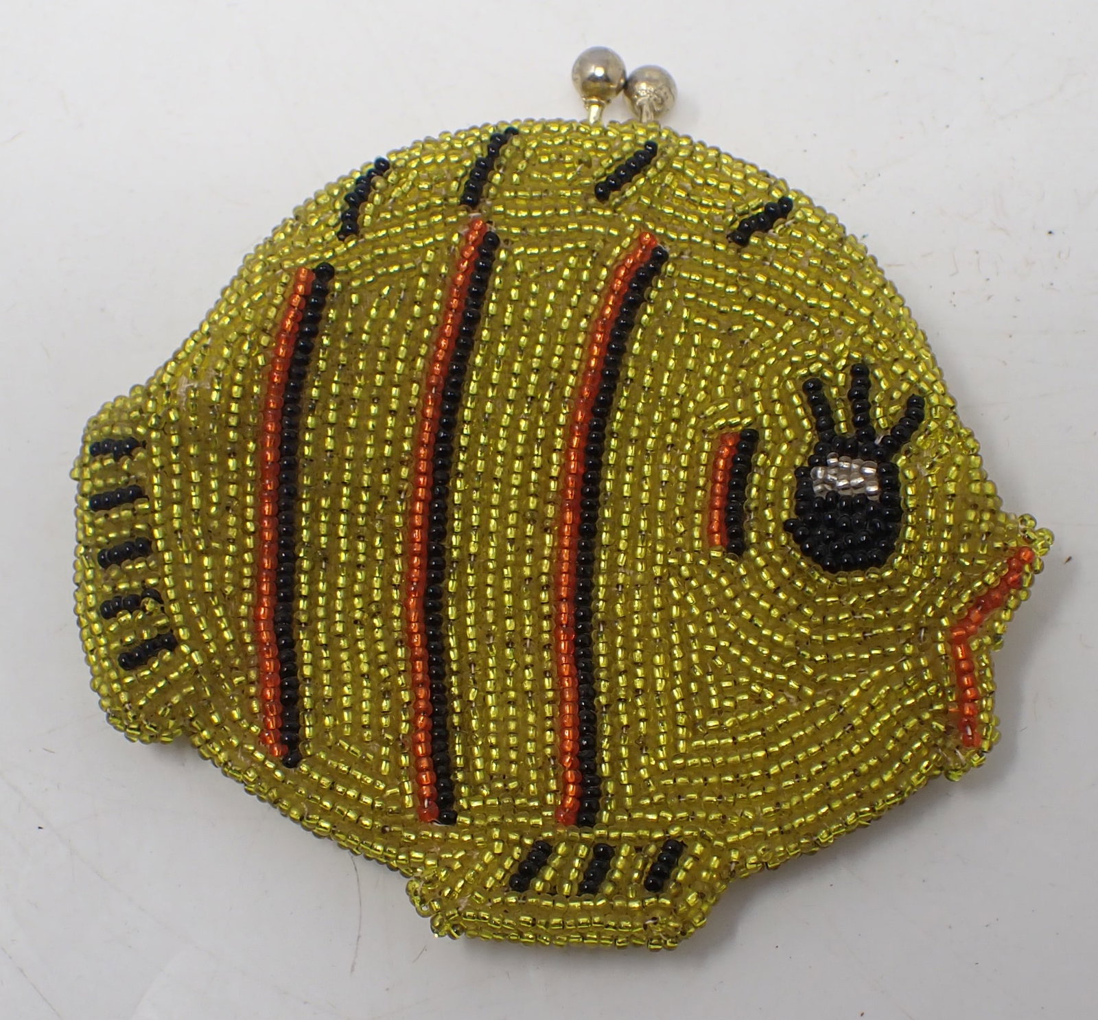 Beaded Fish Change Bag: Approx 4" x 4" . Shipping available