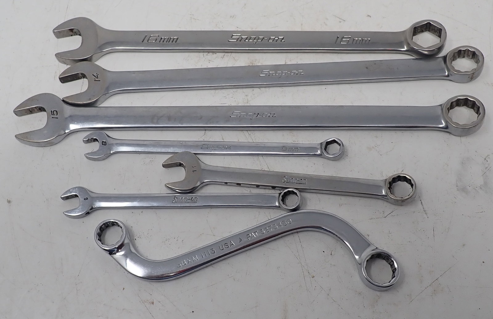 Mixed Lot of Metric Snap On Wrenches: 8mm-16mm. Shipping available