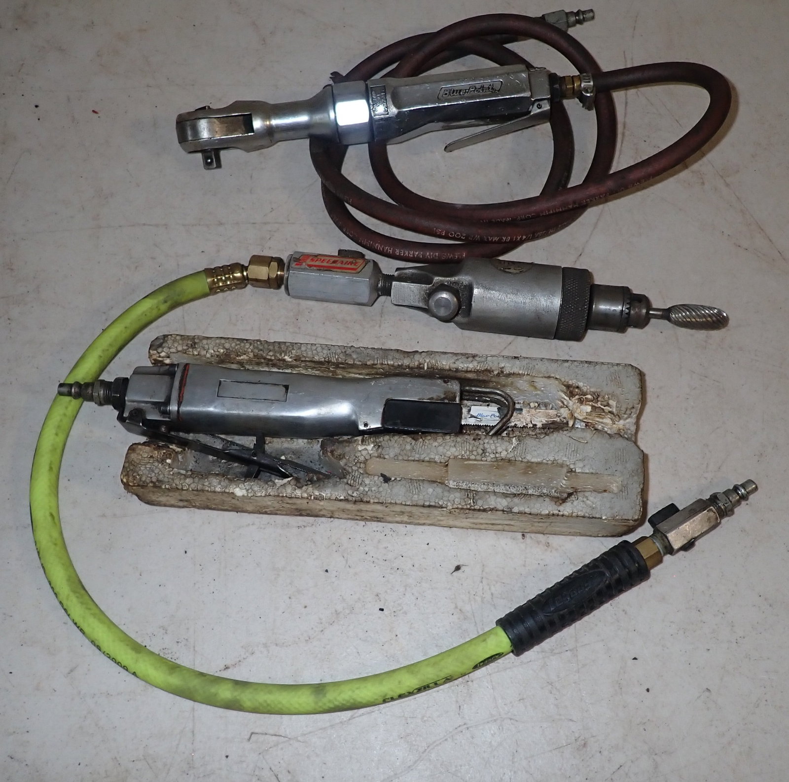 Pneumatic Grinder, Saw, & Blue Point 3/8" Rachet: Shipping available