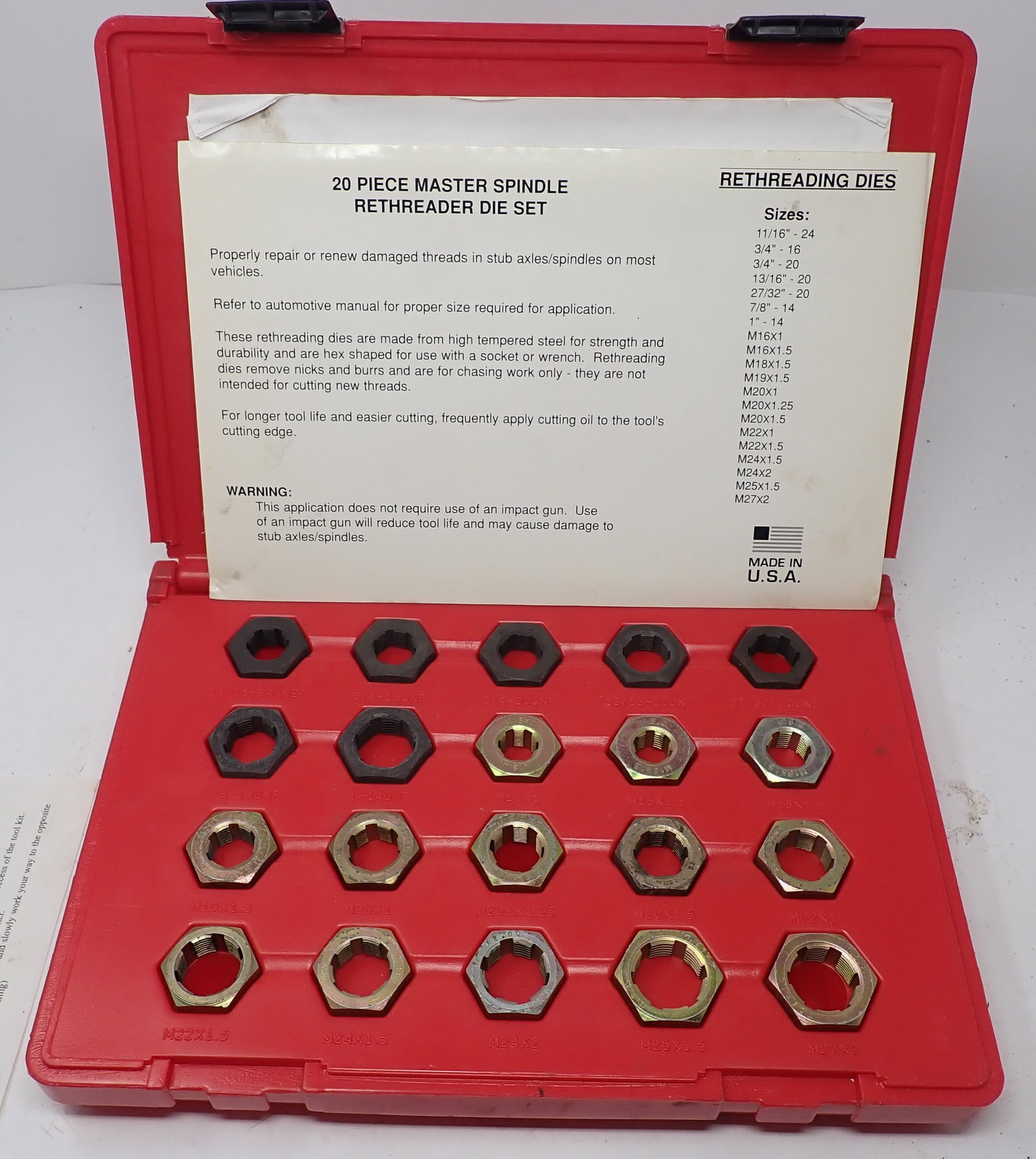 Mac Tools Master Spindle Rethreader Die Set (1 of 4)