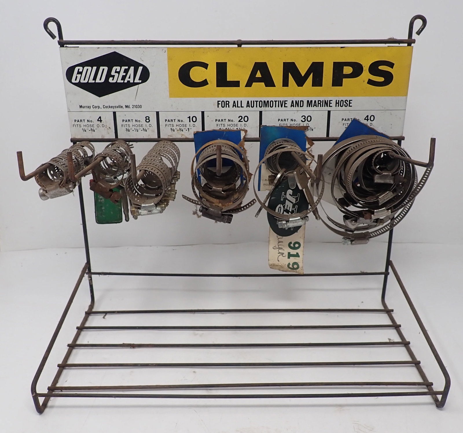 Gold Seal Automotive & Marine Clamp Display: Approx 7 1/4" x 13 1/2" x 12 1/4" tall. Shipping available