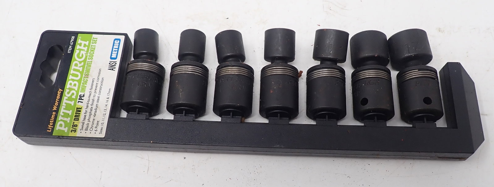 Pittsburgh 3/8" Drive Impact Swivel Sockets Metric (1 of 2)