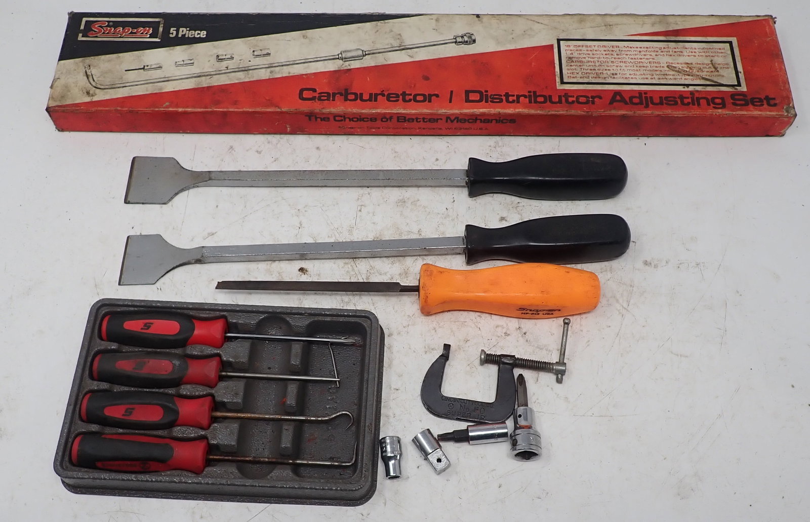 Snap On Scrapers, Picks, Screwdriver, Clamp, Sockets: BOX IS EMPTY ! Shipping available