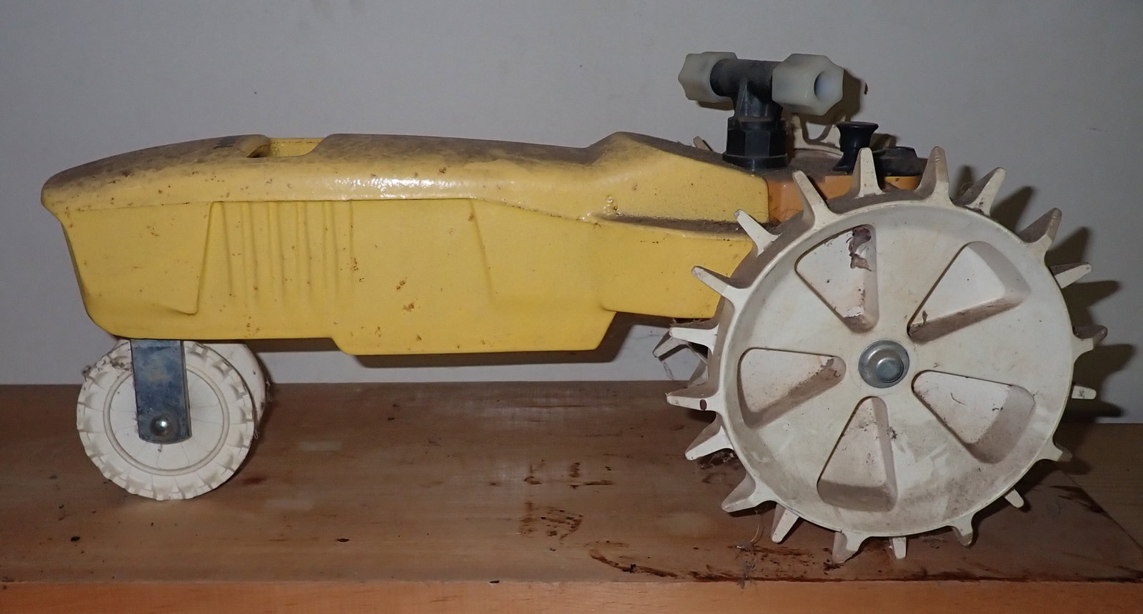 Nelson Tractor Yard Sprinkler: Approx 18 1/2" long. Shipping available ($20 handling charge, plus postage)