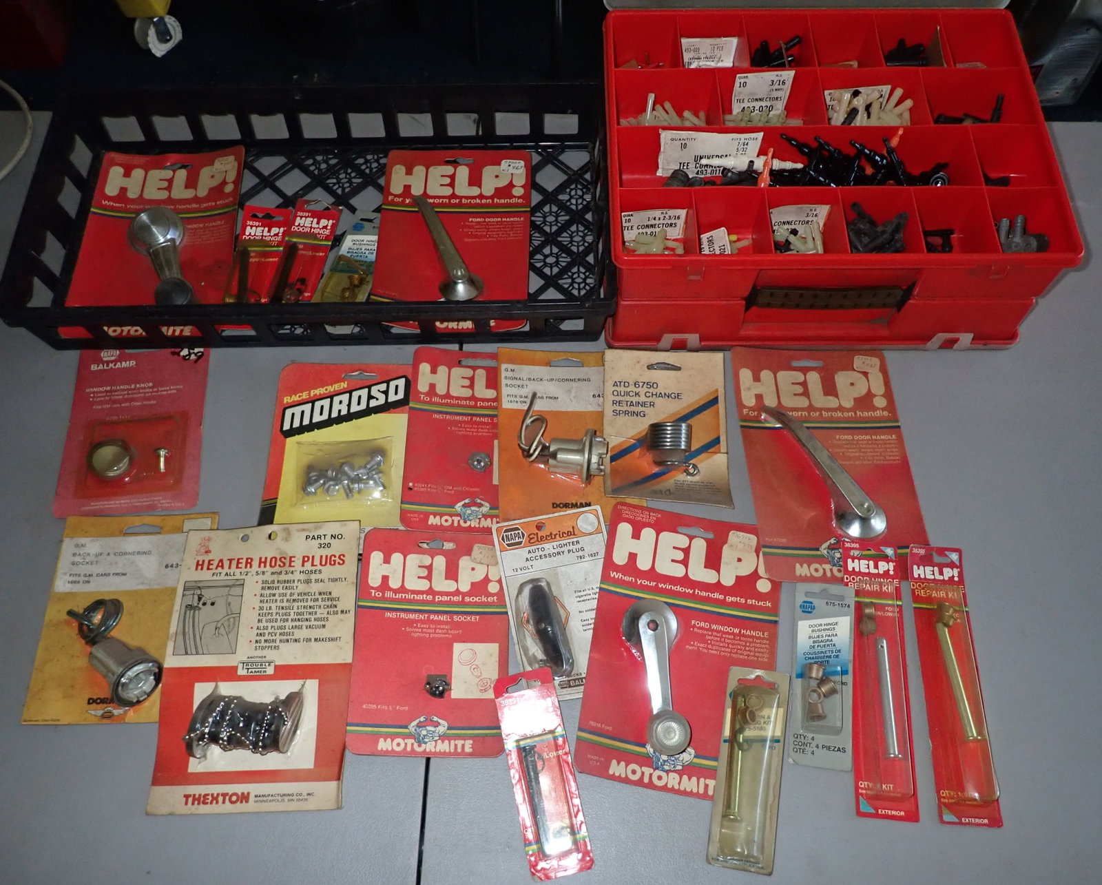 Tubing Connectors, Timing Cover Bolts, Window Handles & Misc (1 of 6)