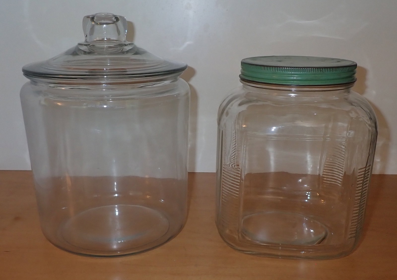 Cookie / Biscuit Jars: Largest is approx 6 7/8" in diameter and 10" tall. Shipping available($20 handling charge, plus postage)