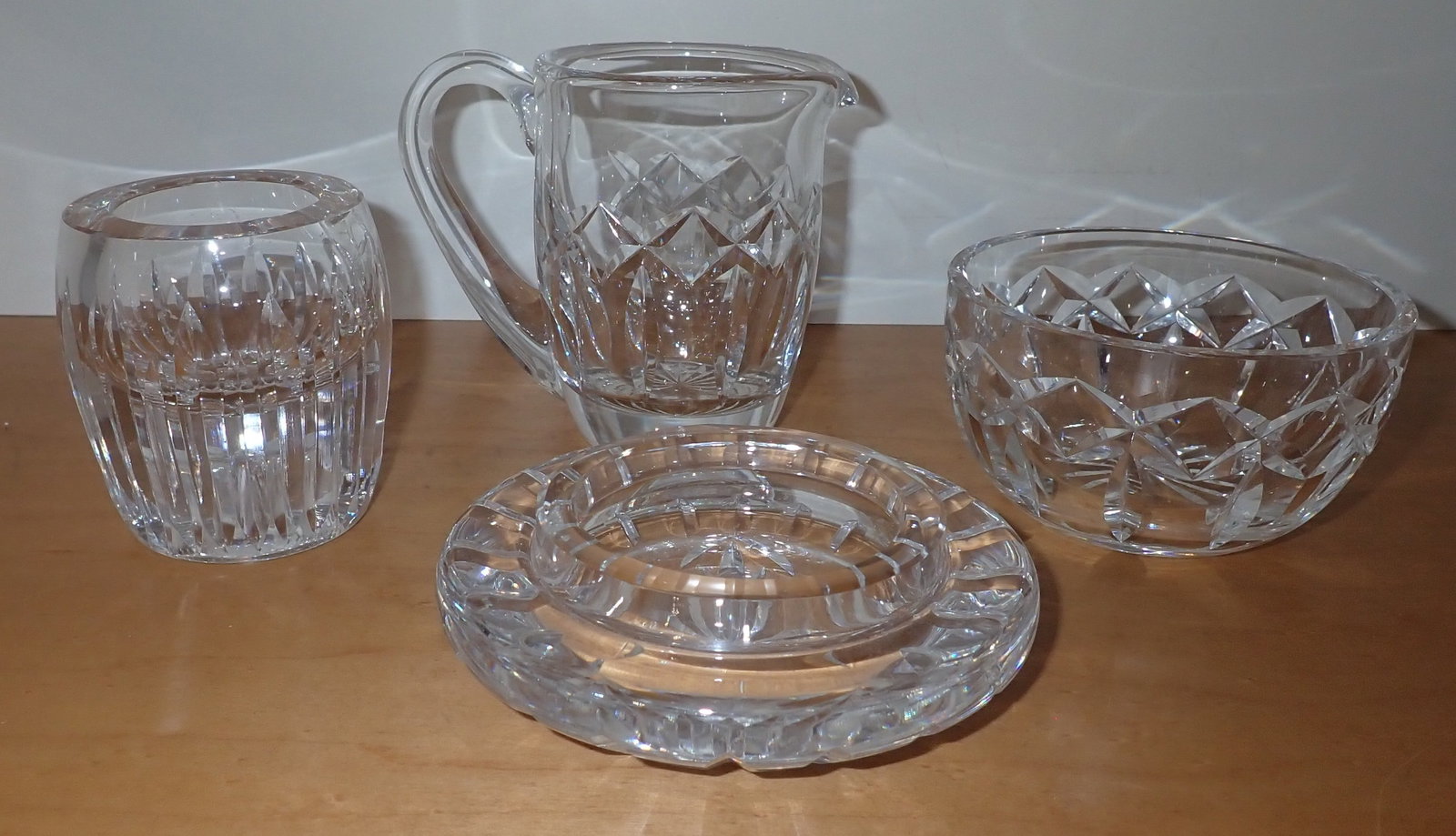 Crystal Creamer, Sugar, Candle Holder, & Misc: Possibly Waterford. Sold as pictured, with no guarantees. Tallest is apprx 4" tall. Shipping available