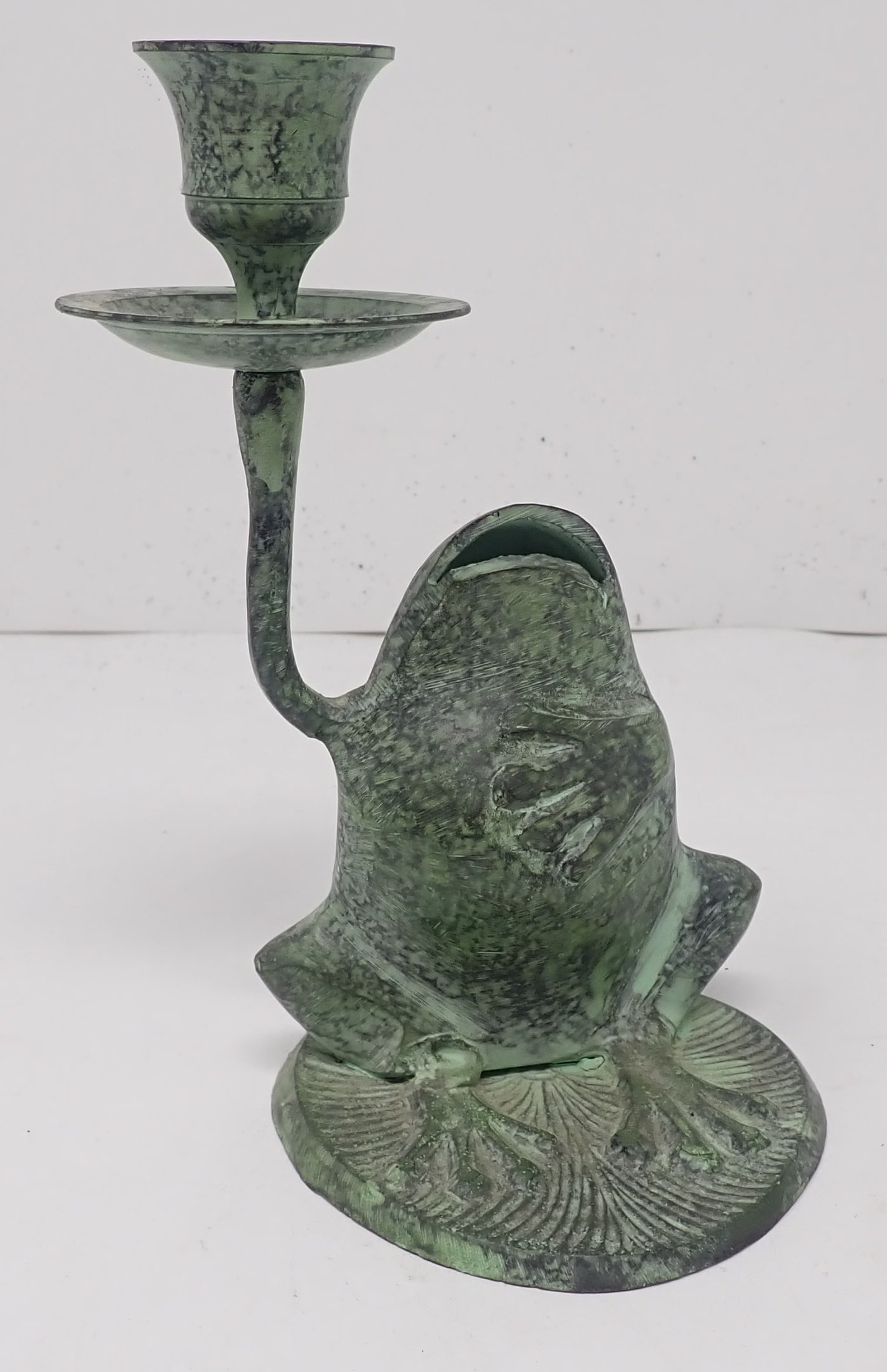 Archana Crafts Brass Frog Candle Holder: Approx 6" tall. Shipping available