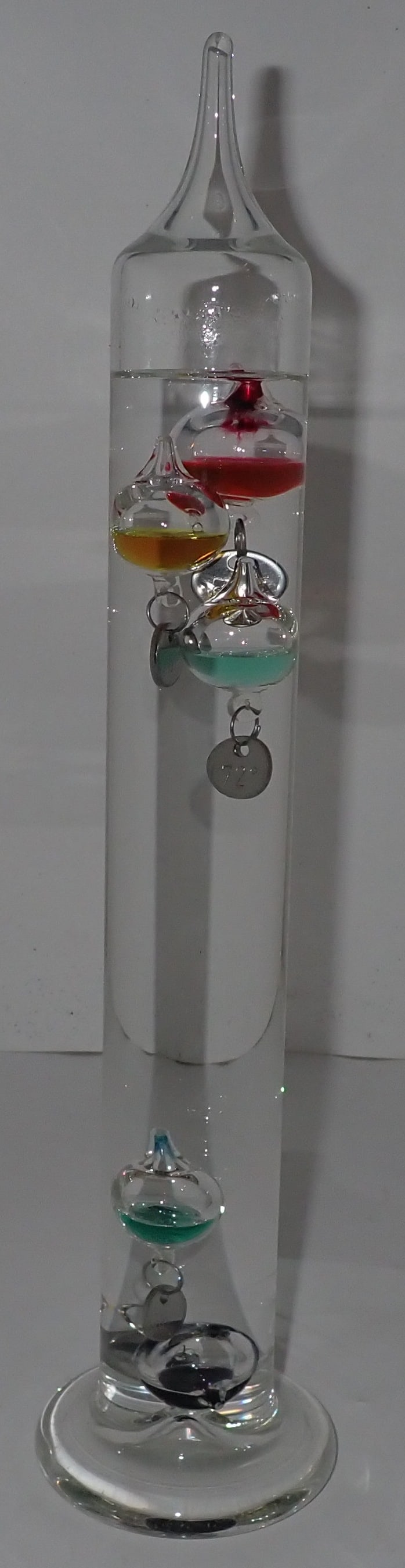 Glass Galileo Thermometer: Approx 15" tall. No in house shipping !
