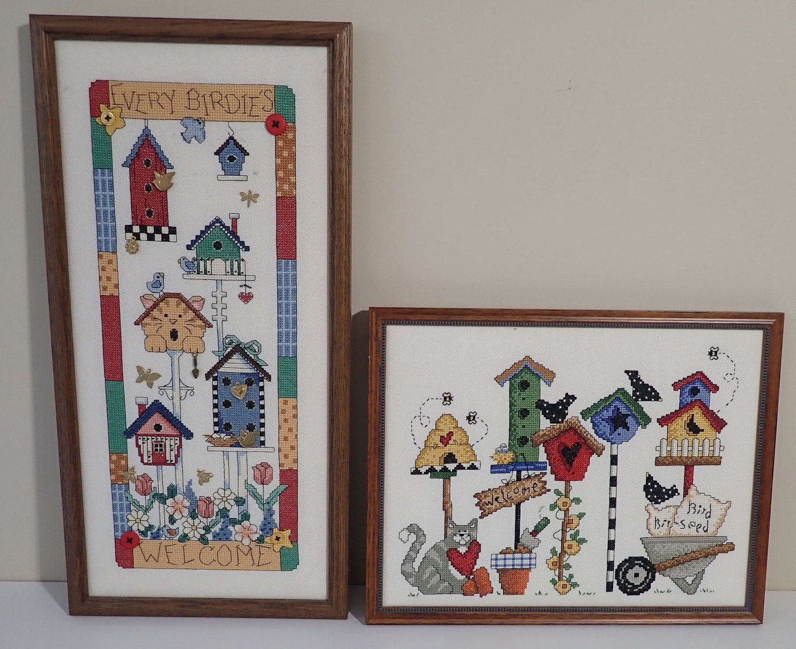 2 Roberta Bell Needlepoints: Wife of Artist Bill Bell. Largest is approx 9" x 18". Shipping available ($20 handling charge, plus postage)