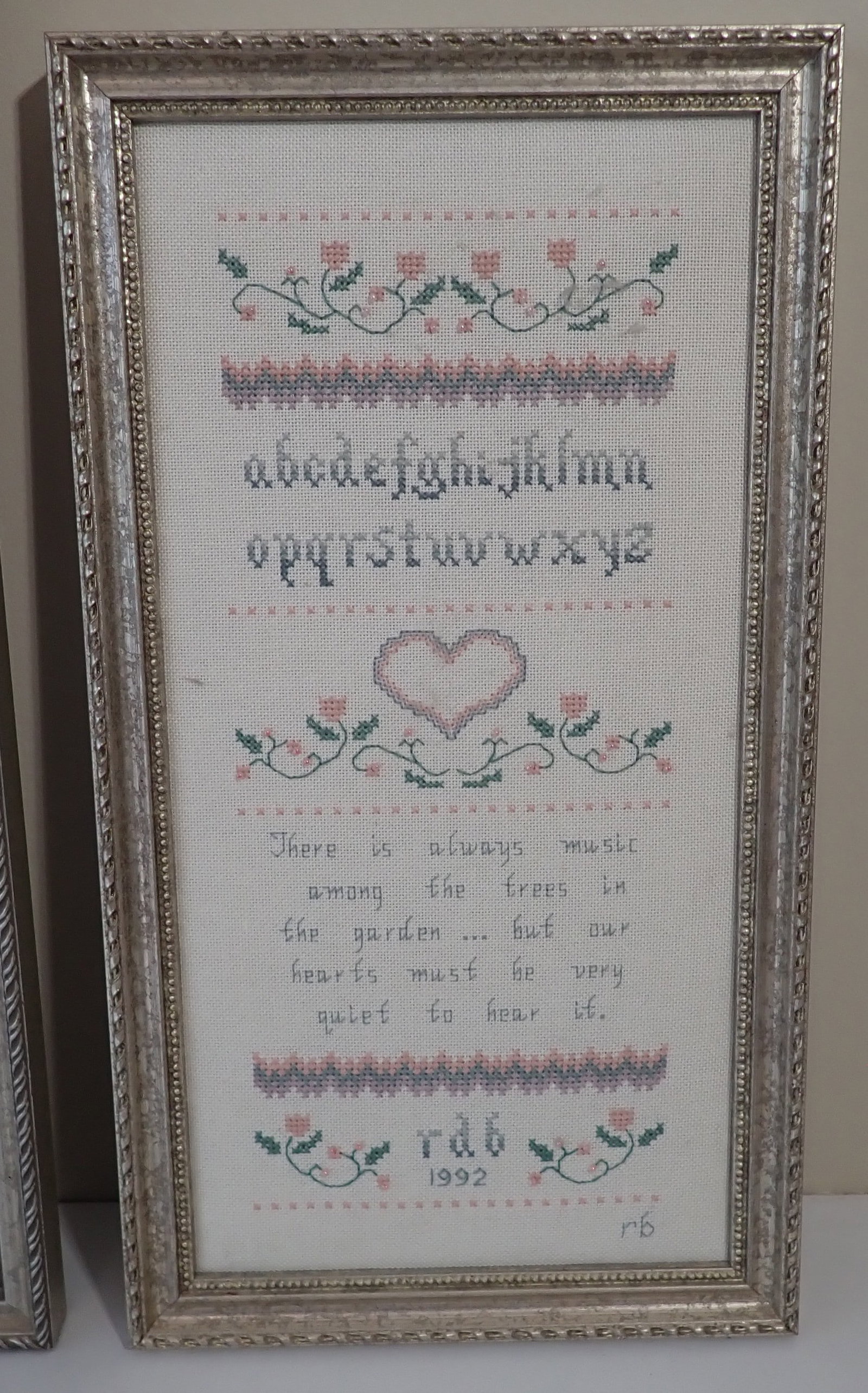2 Roberta Bell Needlepoints / Samplers - 3