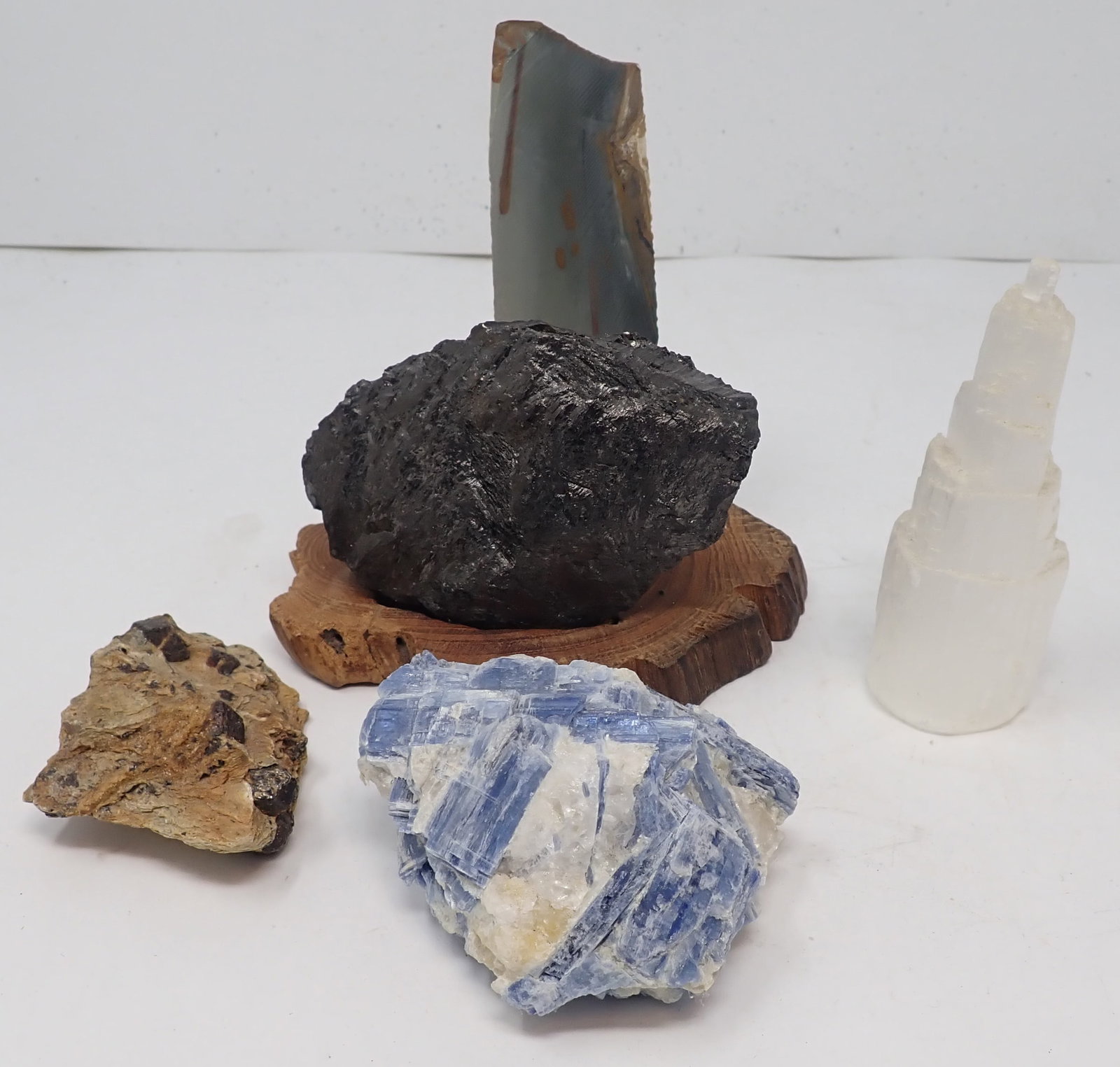 Crystals / Rocks incl Kyanite: Tallest is appro 5" tall. Shipping available