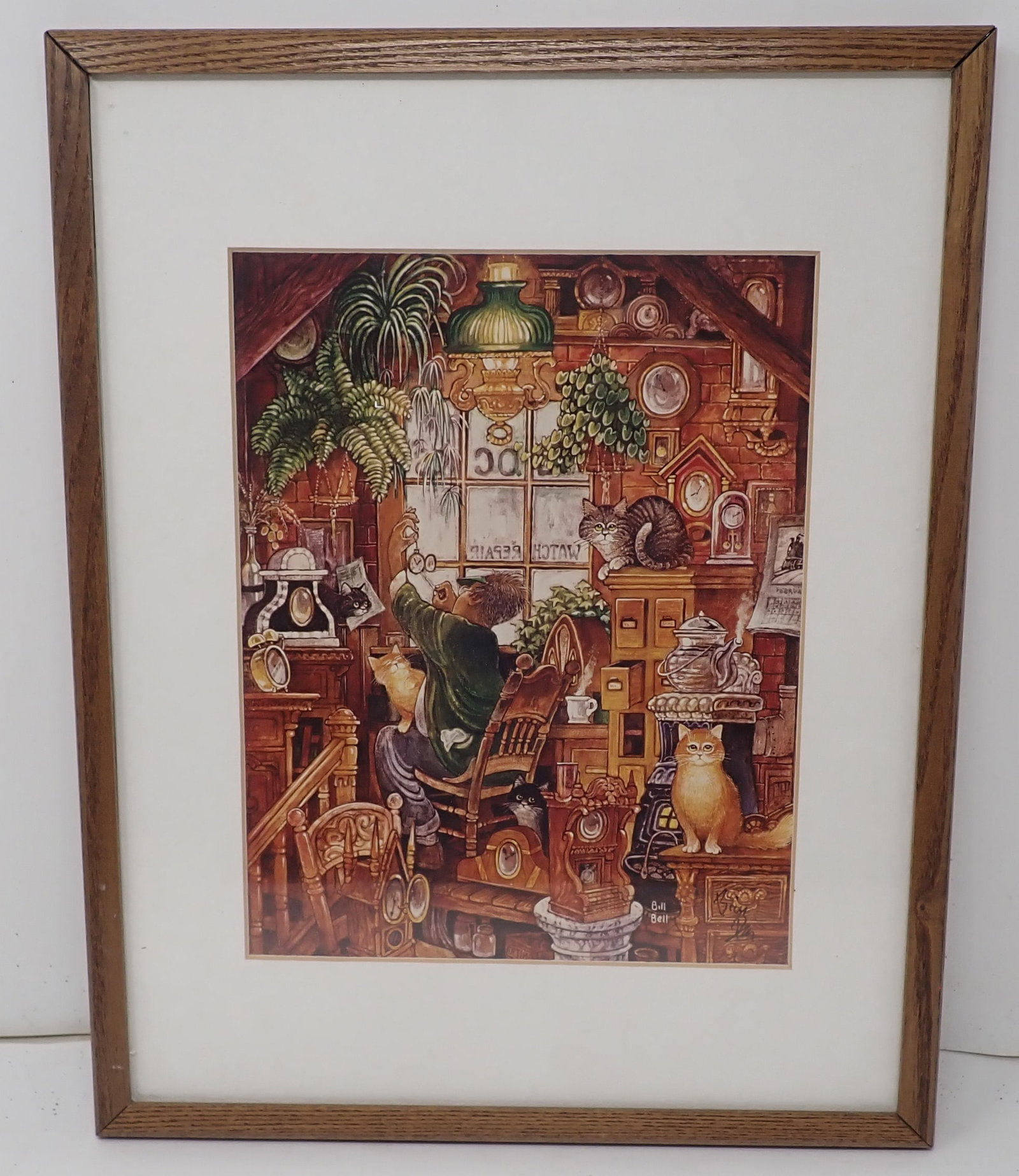 Bill Bell Signed Print: Approx 12" x 14 7/8". Shipping available
