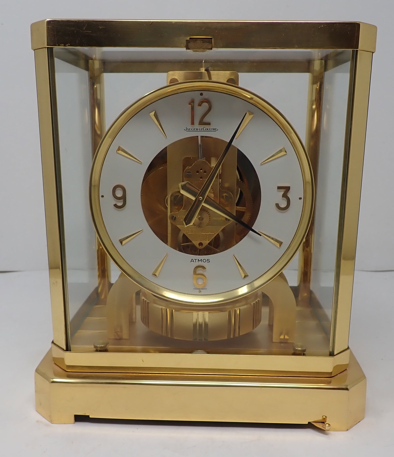 Jaeger LeCoultre Atmos Anniversary Clock: Approx 6 1/4" x 8 1/4" x 9 1/4" tall. Shipping available ($50 handling charge, plus postage)