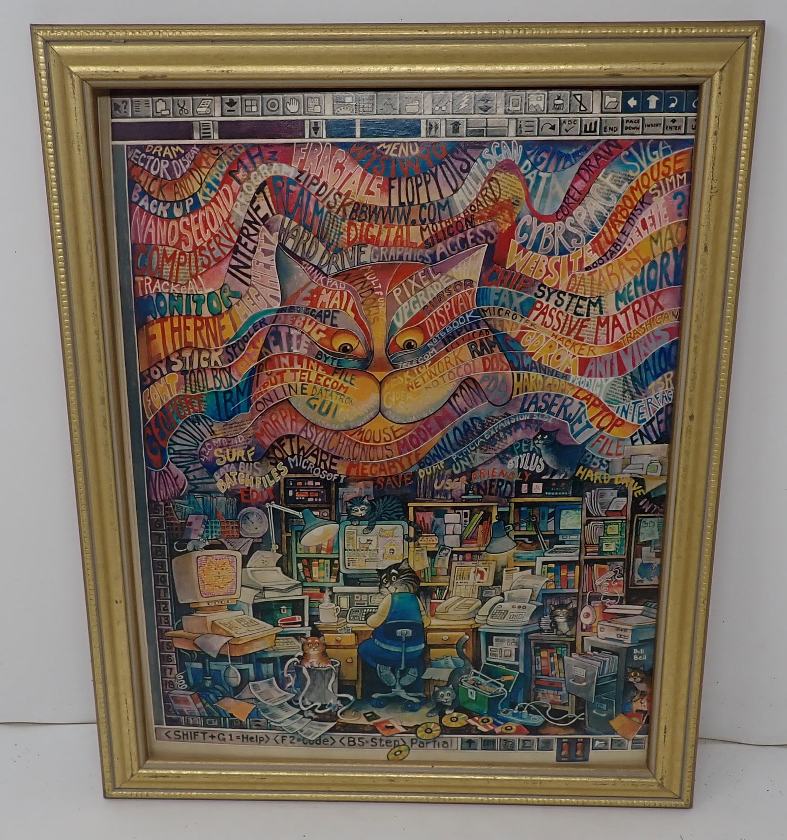 Bill Bell Print: Approx 12 3/4" x 15 3/4". Shipping available
