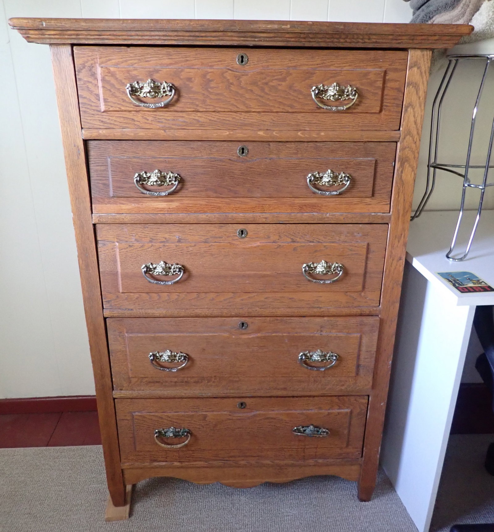 Oak High Chest (1 of 2)